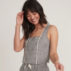 Marine Layer Stella Stripe Woven Tank Hemp Blend
